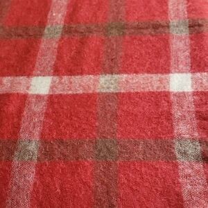 Hudson Bay Co Made in Scotland Vintage Plaid 70/30% Mohair & Wool Fringed Throw